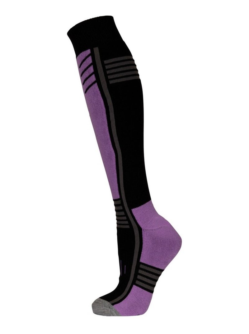 Trespass - Chaussettes de ski motif/style rayures ICY Noir Violet - Kiabi