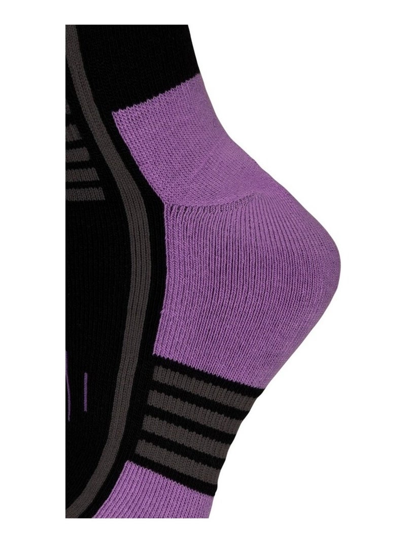 Trespass - Chaussettes de ski motif/style rayures ICY Noir Violet - Kiabi