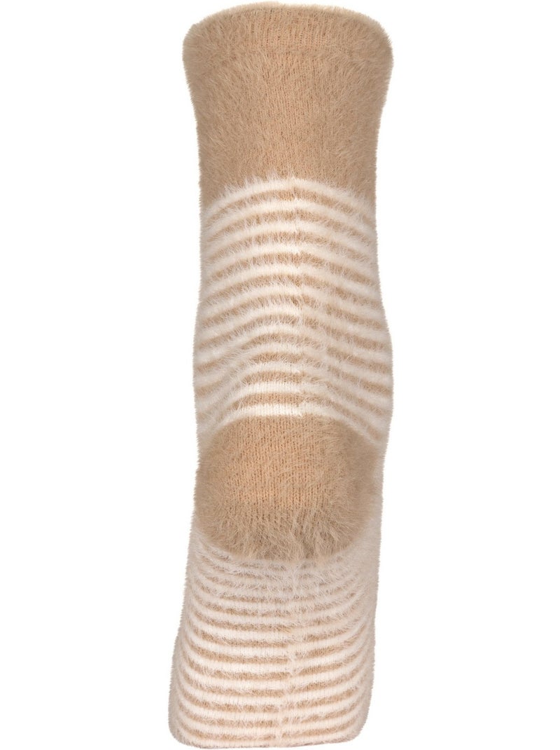 Trespass - Chaussettes motif/style animalier et rayures COSY Beige - Kiabi