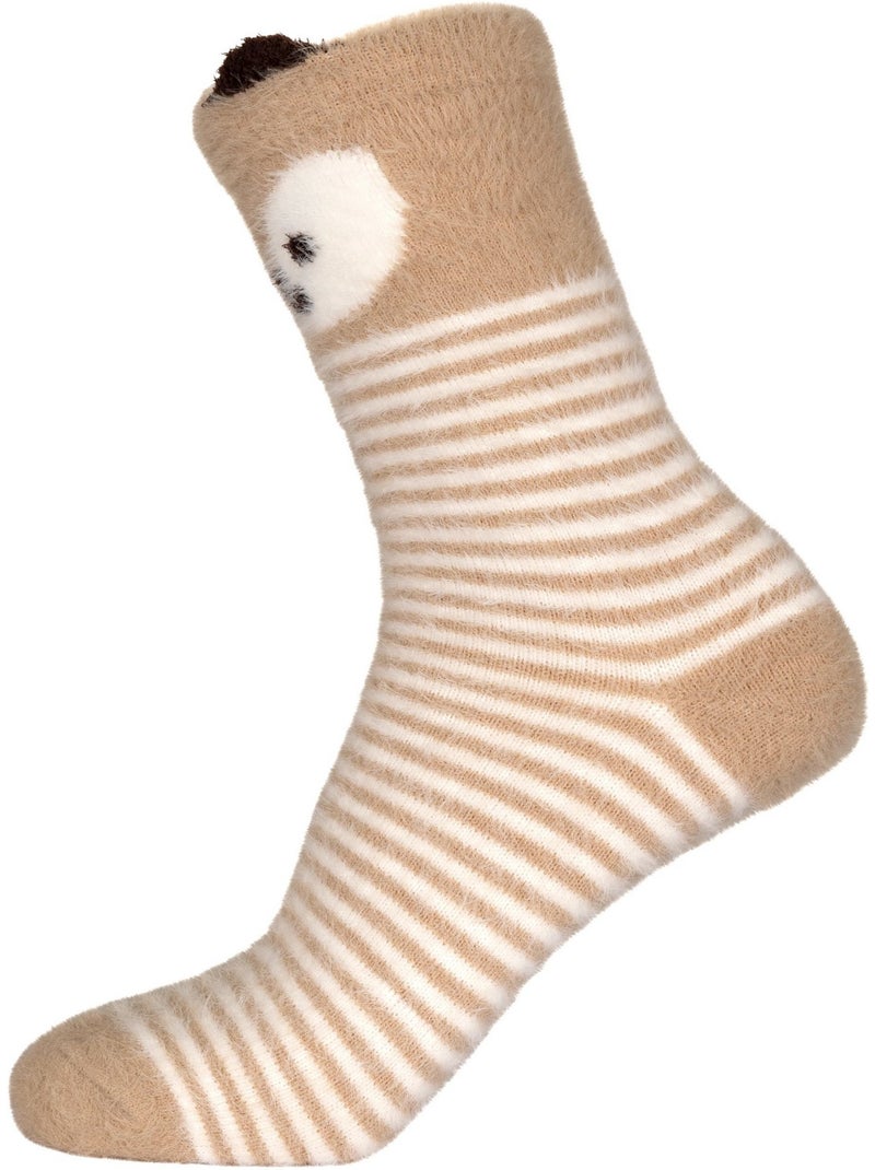 Trespass - Chaussettes motif/style animalier et rayures COSY Beige - Kiabi