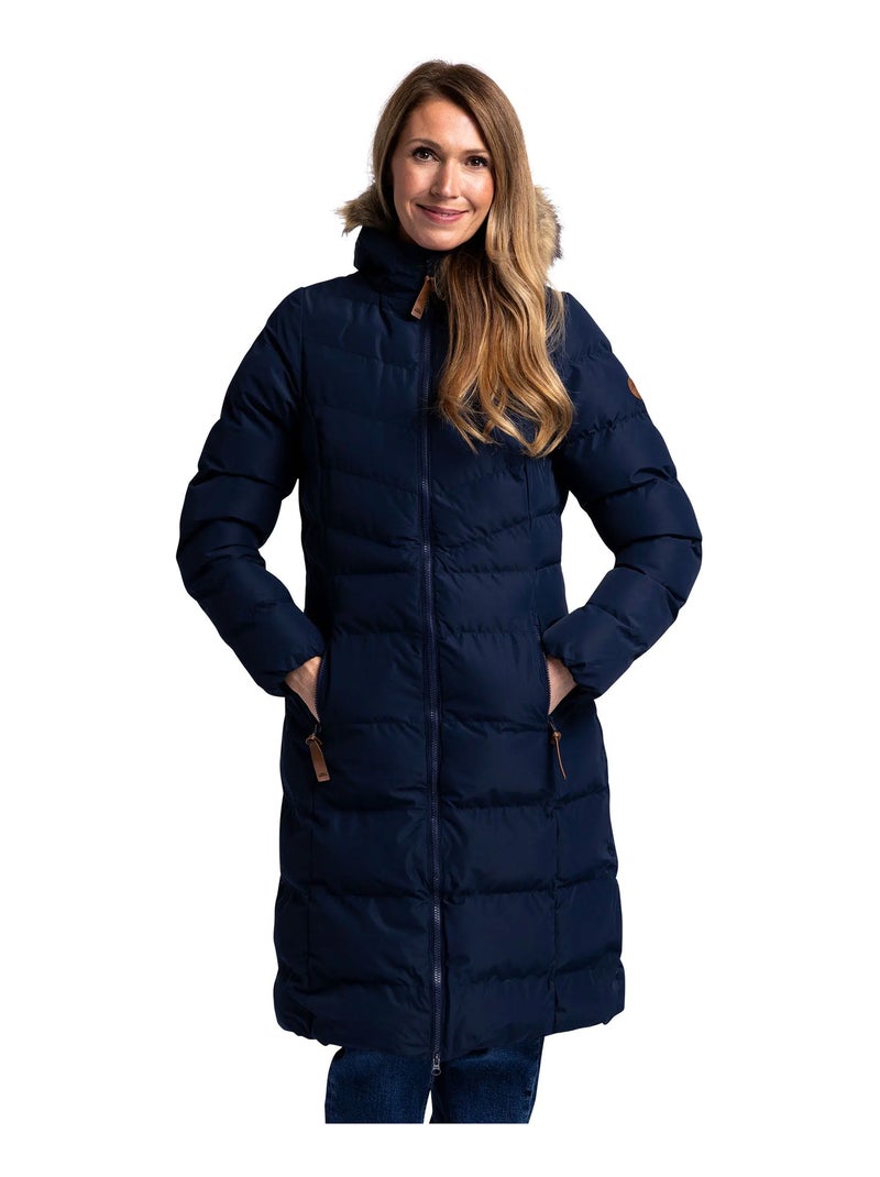 Trespass - Doudoune longue AUDREY Bleu marine - Kiabi