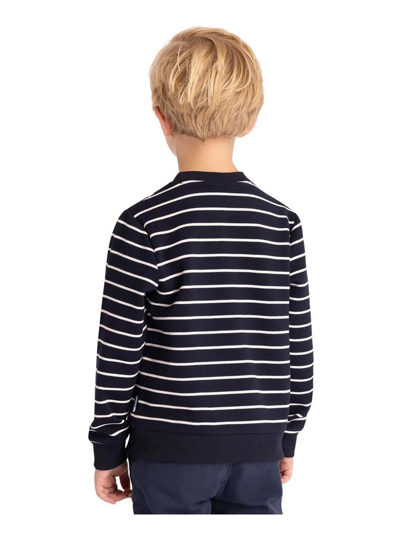 Trespass - Haut manches longues motif/style rayures contrastées BROADLEAF Bleu marine - Kiabi