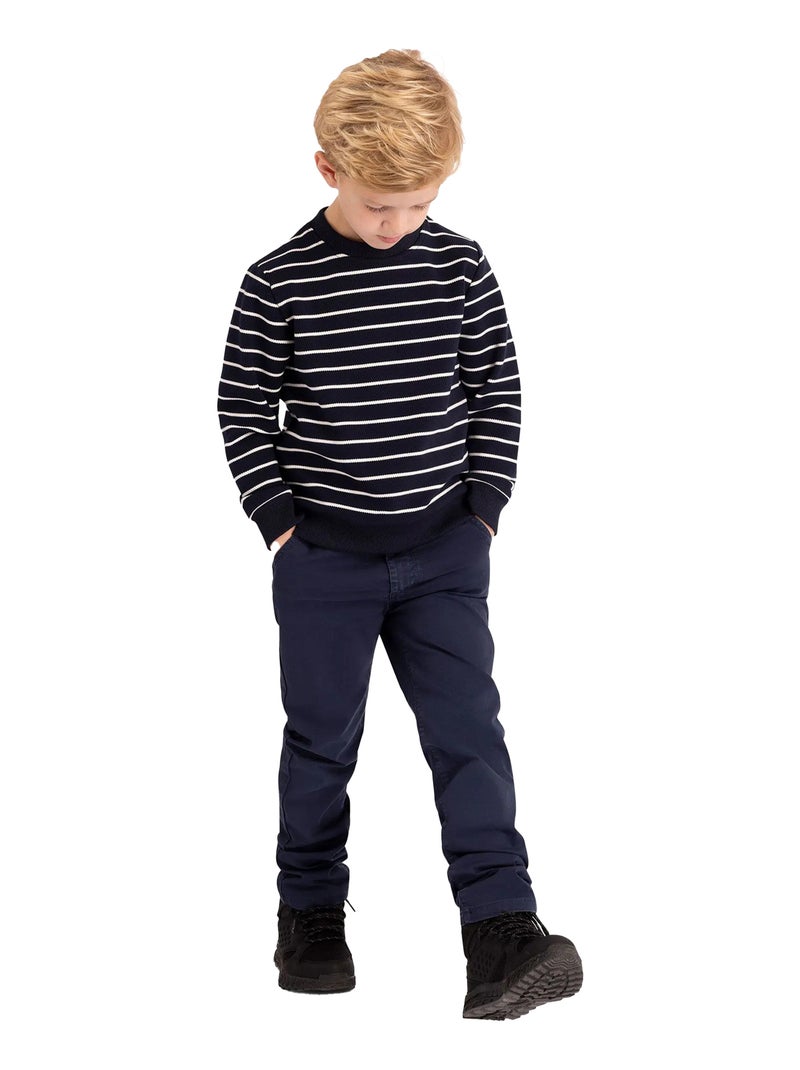 Trespass - Haut manches longues motif/style rayures contrastées BROADLEAF Bleu marine - Kiabi