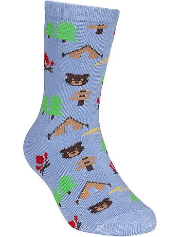 Trespass - Lot de 2 paires de chaussettes motif/style camping