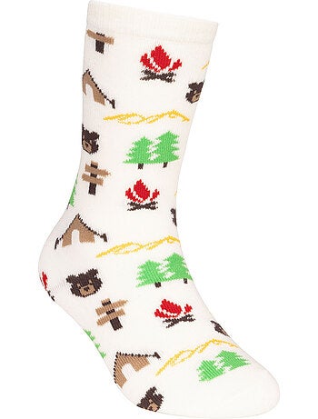Trespass - Lot de 2 paires de chaussettes motif/style camping