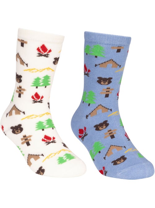 Trespass - Lot de 2 paires de chaussettes motif/style camping - Kiabi