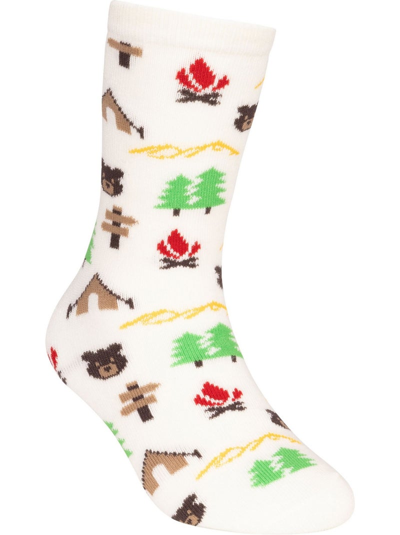 Trespass - Lot de 2 paires de chaussettes motif/style camping Bleu - Kiabi
