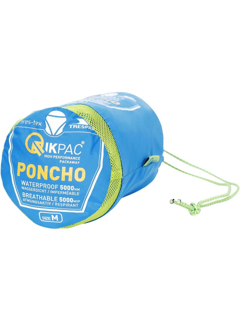 Trespass - Poncho imperméable pliable à capuche QIKPAC Bleu - Kiabi
