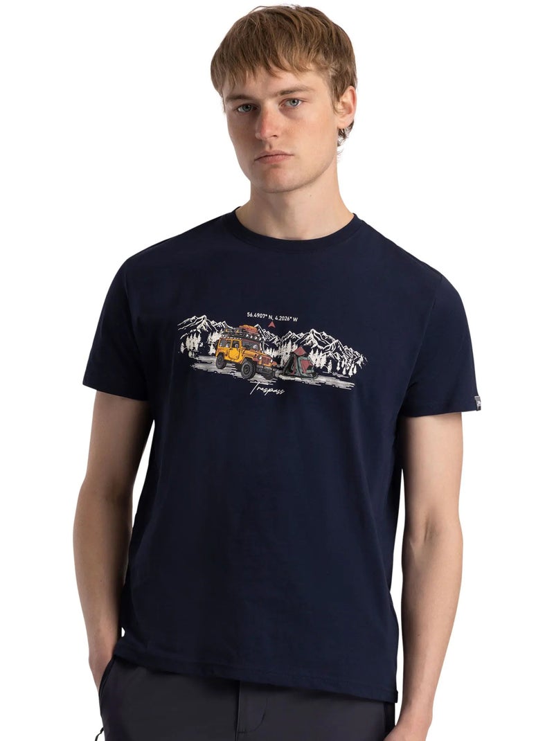 Trespass - T-shirt motif/style camping HORTON Bleu marine - Kiabi