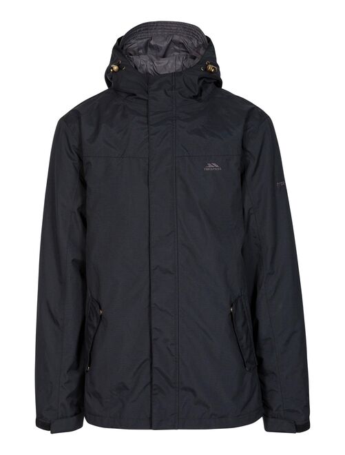 Blouson imperméable long à capuche - noir - Kiabi - 25.00€