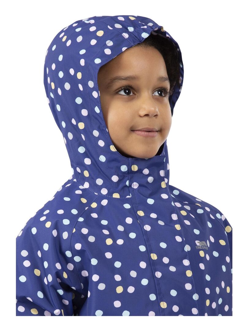 Trespass Giacca Impermeabile Ragazza Antivento Cappuccio Scuola Casual