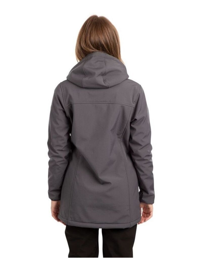 Trespass - Veste imperméable longue KRISTEN Gris Noir - Kiabi
