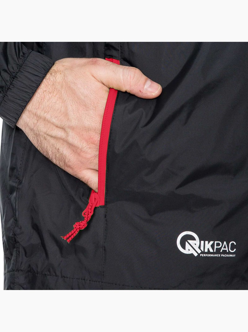 Trespass - Veste imperméable QIKPAC Noir Rouge - Kiabi
