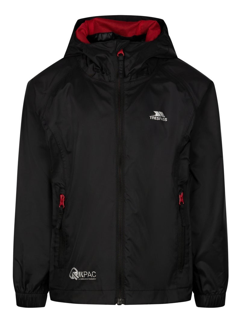 Trespass - Veste QIKPAC Noir Rouge - Kiabi