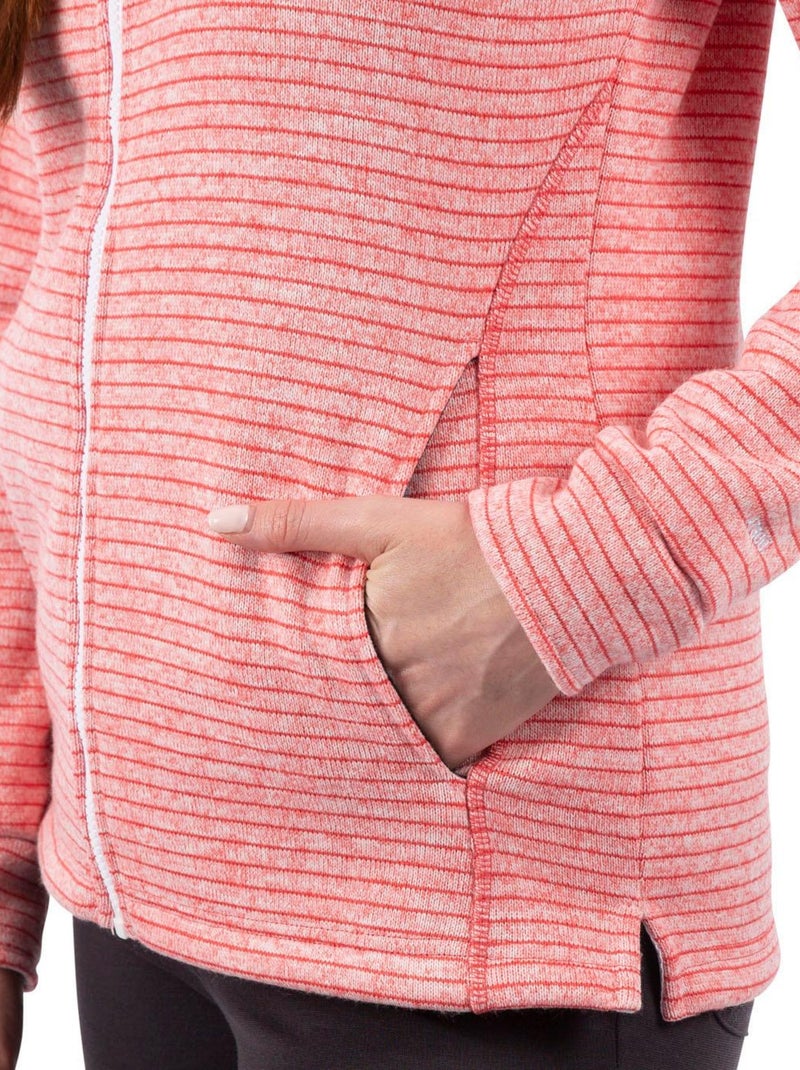 Trespass Womens/Ladies Kari Striped Fleece Jacket (Veste polaire rayée) Rose - Kiabi