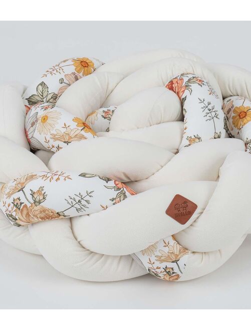 Boudin de lit babybay tressé convient pour lits d'enfant, blanc/beige/aqua, Tressée, pour lits d'enfant, Boudins de lit, Accessoires