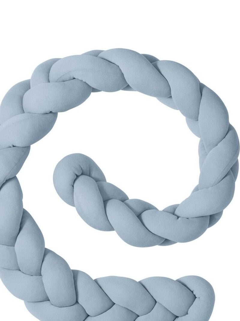 Tresse de lit en coton jersey bleu 200 cm Bleu clair - Kiabi