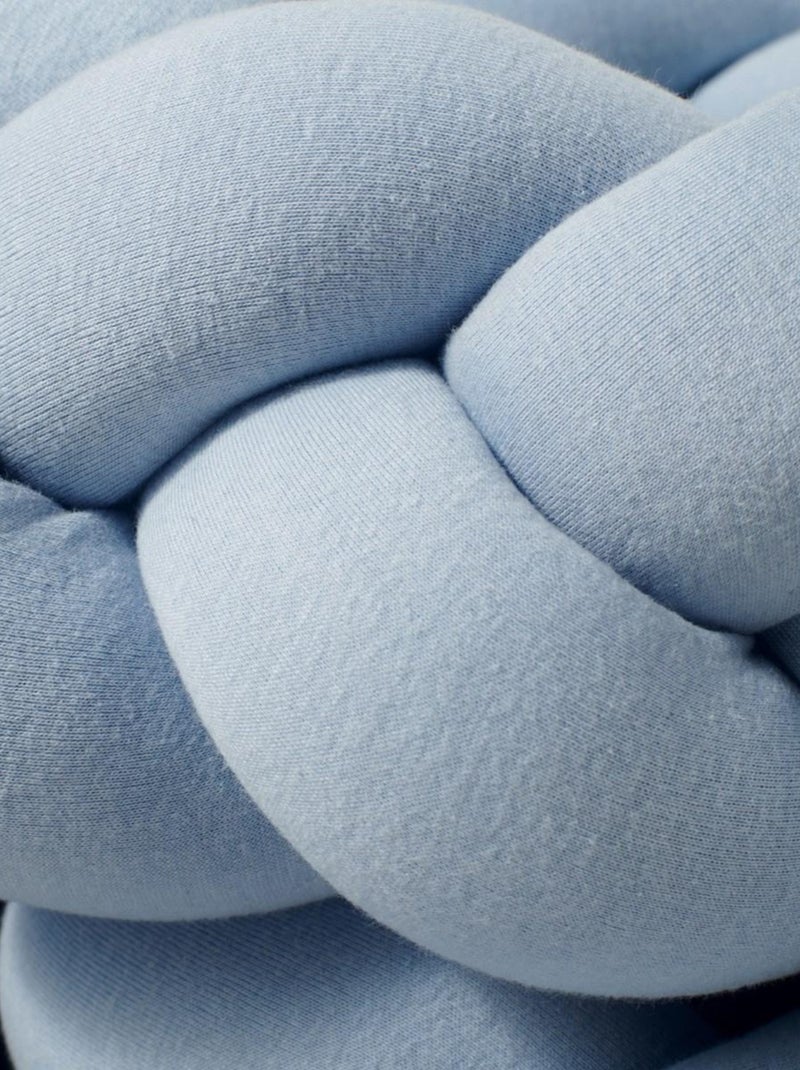 Tresse de lit en coton jersey bleu 200 cm Bleu clair - Kiabi