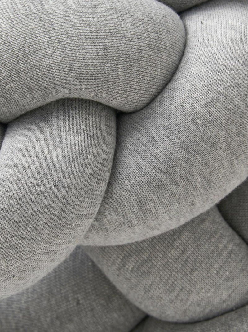 Tresse de lit en coton jersey gris 200 cm Gris - Kiabi