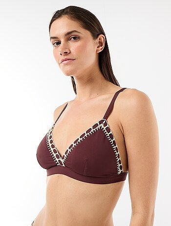 Triangle de bain avec bords macramé