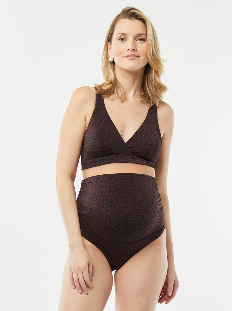 Triangle de bain imprimé léopard MARRON - Kiabi