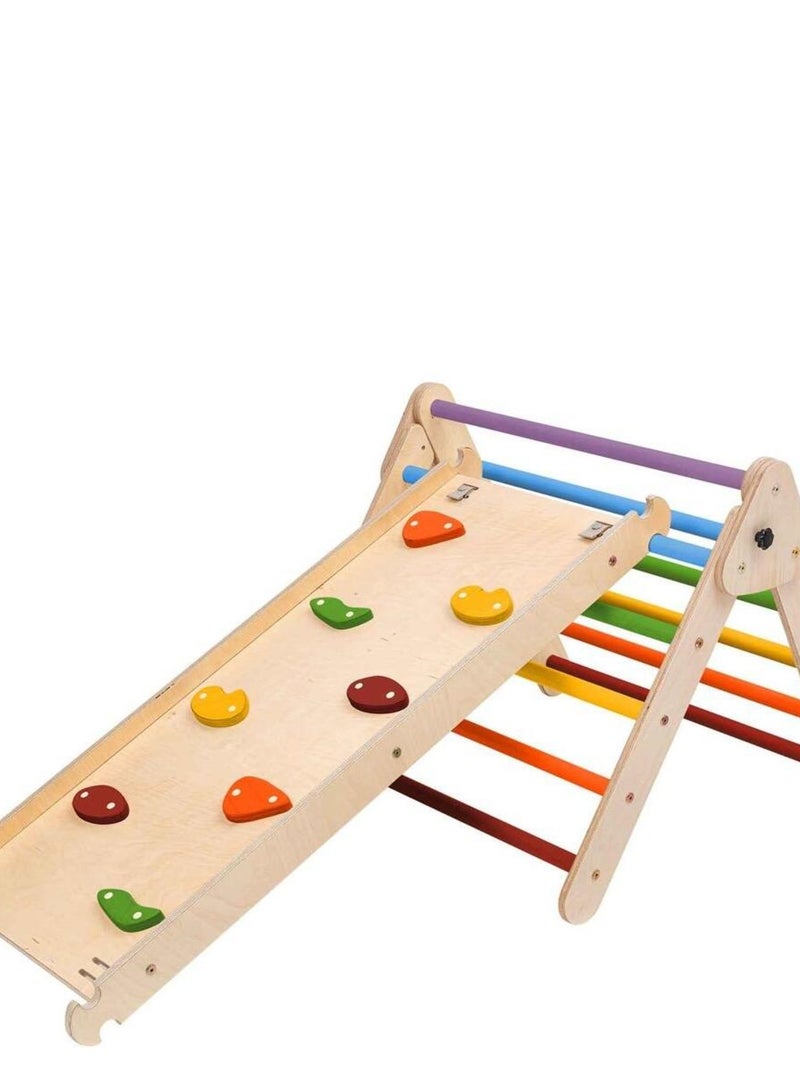 Triangle de motricite pour bébé et  mur d'escalade Fabriqué en Europe KateHaa Bleu - Kiabi