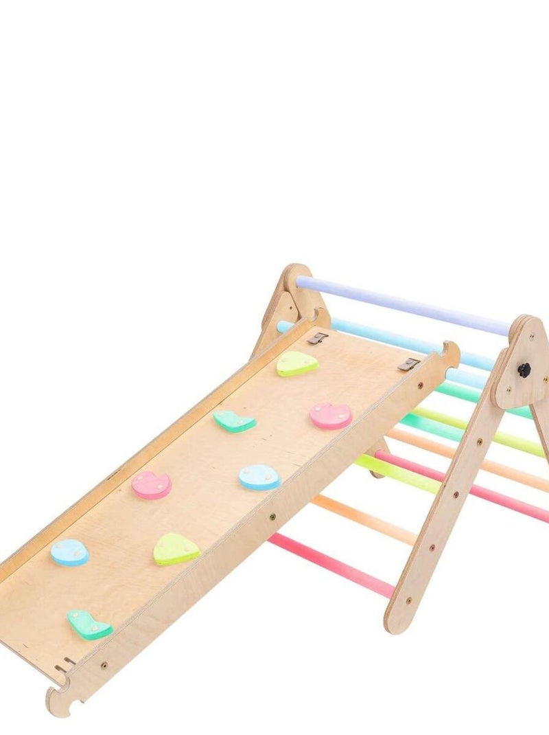 Triangle de motricite pour bébé et  mur d'escalade Fabriqué en Europe KateHaa Bleu clair - Kiabi