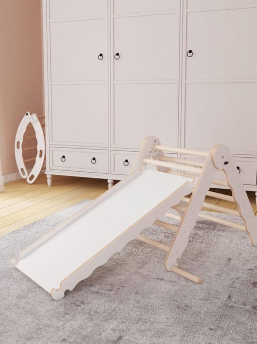 Triangle de Pikler et rampe bois - jouet de motricité intérieur enfant  - M - Kiabi