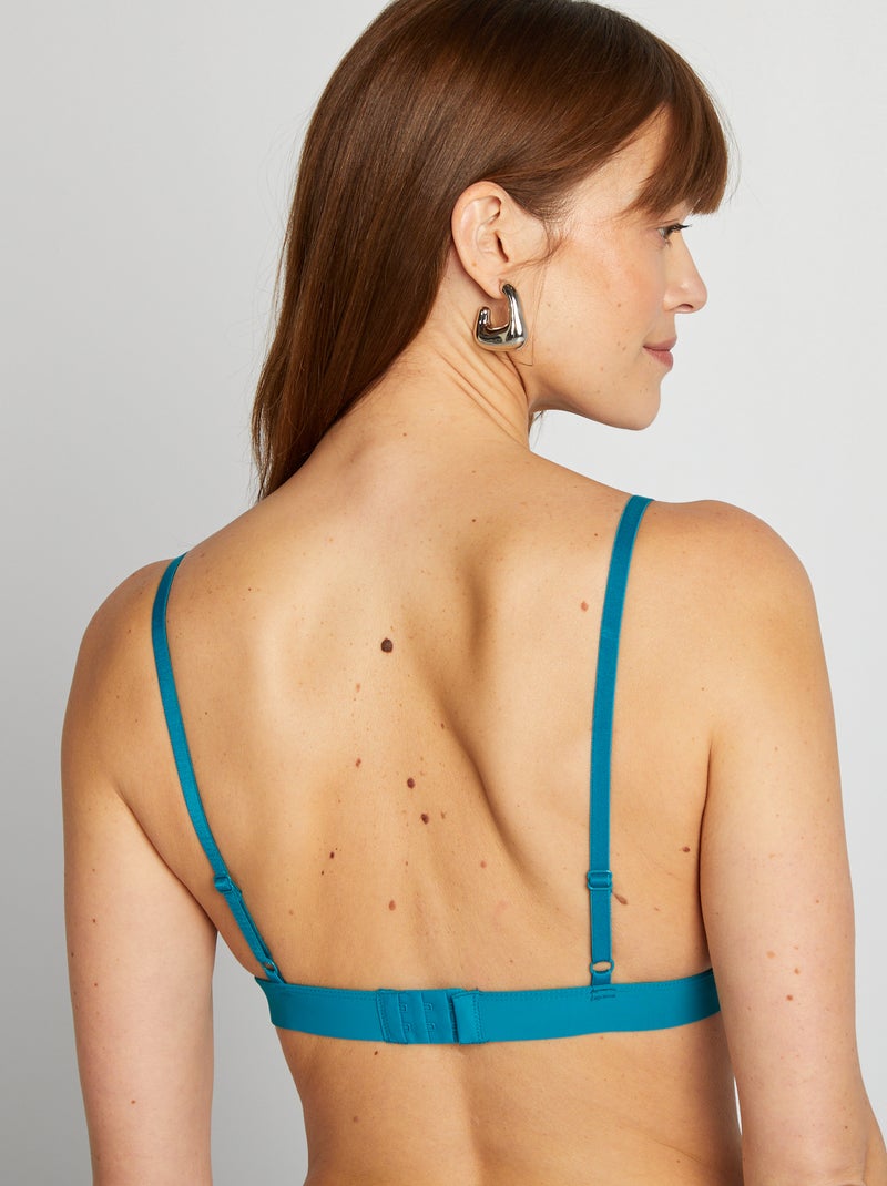 Triangle dentelle paddé Bleu - Kiabi