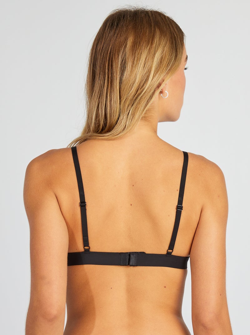 Triangle dentelle paddé noir - Kiabi