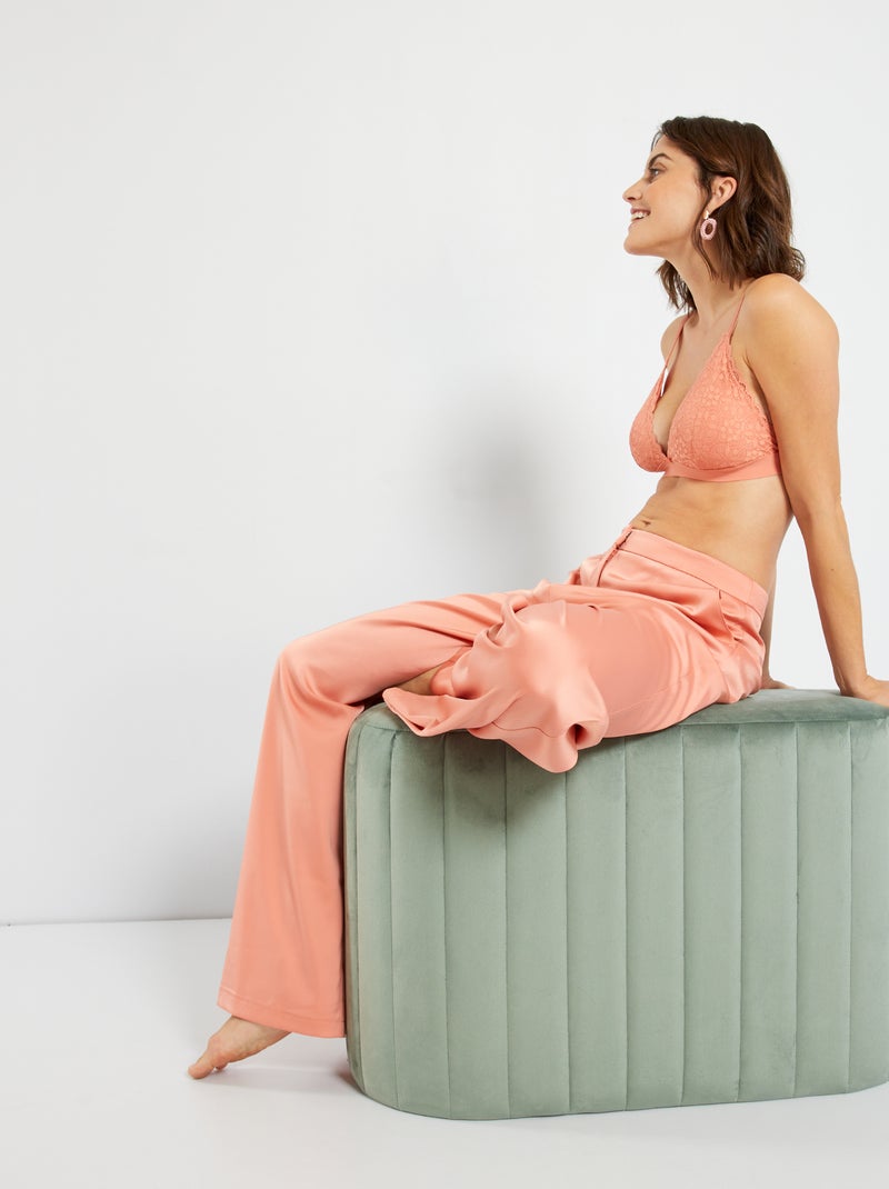 Triangle dentelle paddé orange terracotta - Kiabi