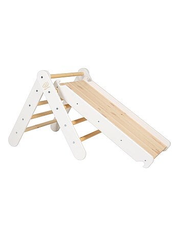 Triangle d'escalade avec Toboggan pour Enfants Structure d'escalade d'intérieur en Bois