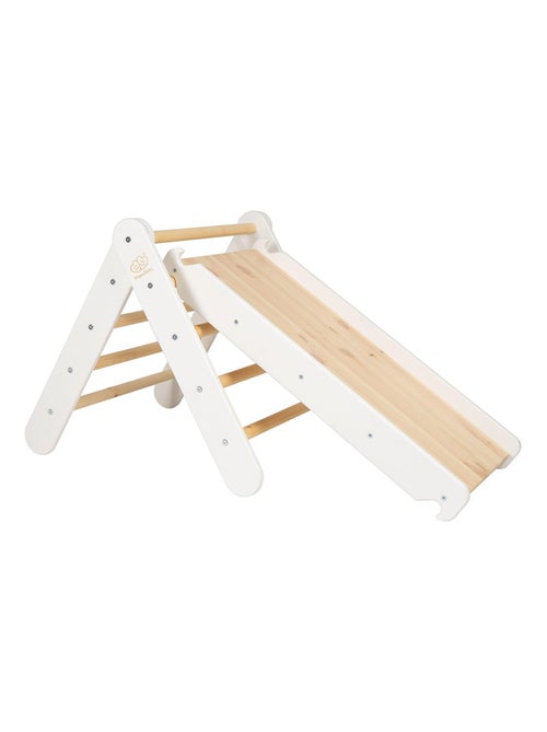 Triangle d'escalade avec Toboggan pour Enfants Structure d'escalade d'intérieur en Bois - Kiabi