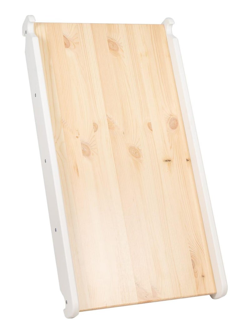 Triangle d'escalade avec Toboggan pour Enfants Structure d'escalade d'intérieur en Bois Blanc - Kiabi