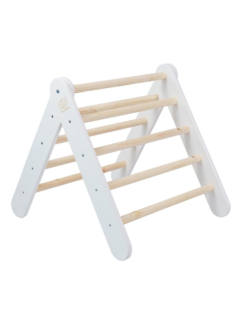 Triangle d'escalade avec Toboggan pour Enfants Structure d'escalade d'intérieur en Bois Blanc - Kiabi