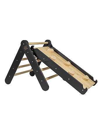 Triangle d'escalade avec Toboggan pour Enfants Structure d'escalade d'intérieur en Bois