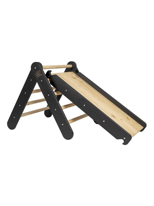 Triangle d'escalade avec Toboggan pour Enfants Structure d'escalade d'intérieur en Bois - Kiabi