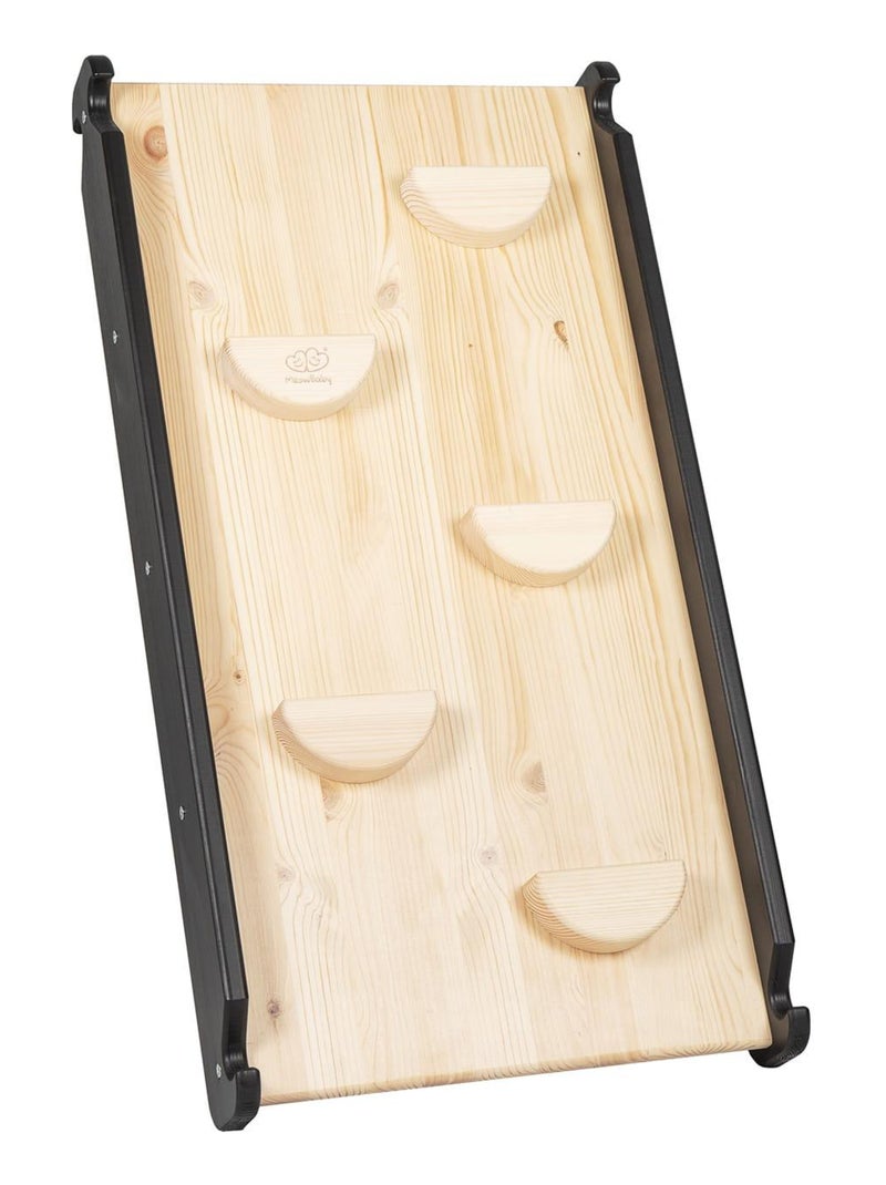 Triangle d'escalade avec Toboggan pour Enfants Structure d'escalade d'intérieur en Bois Noir - Kiabi