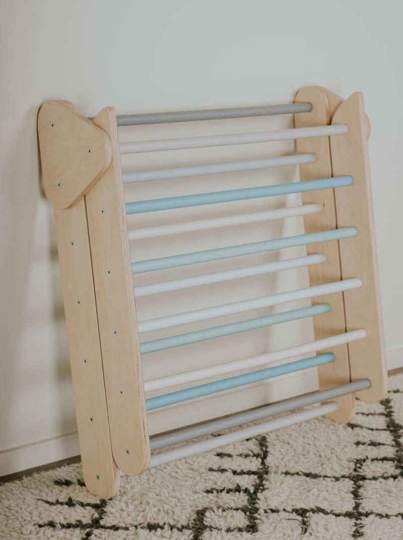 Triangle d’escalade Pikler Bleu pastel - Kiabi