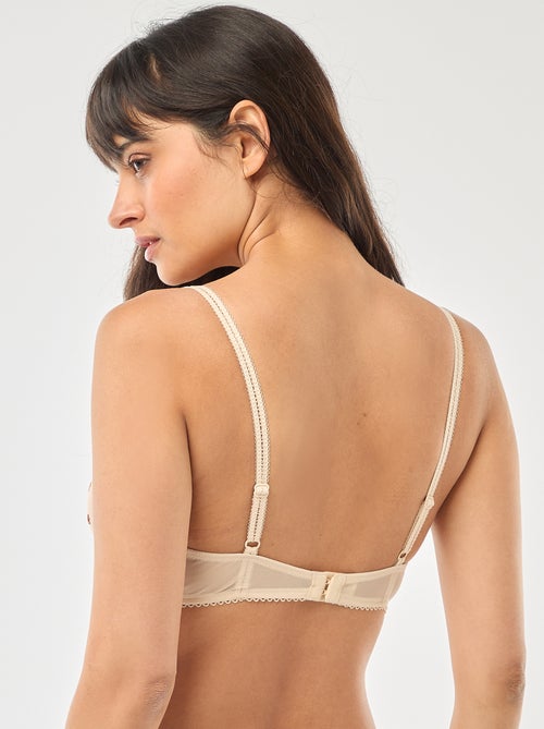 Triangle en tulle transparent fleuri - Kiabi