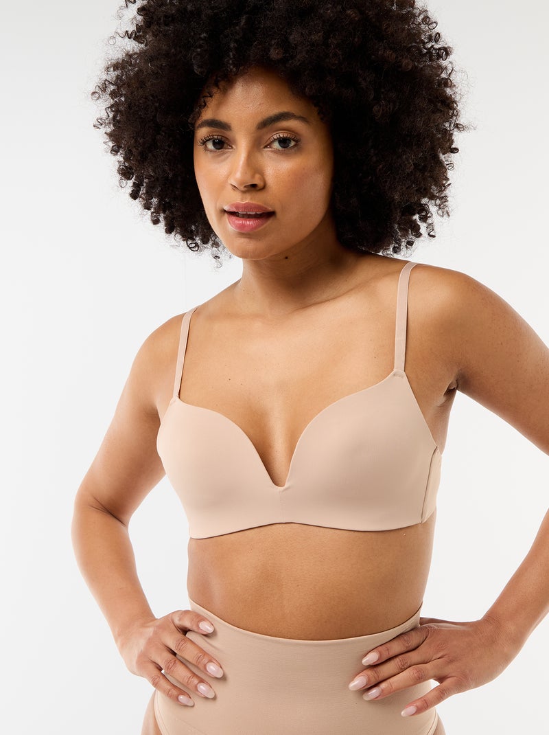 Triangle invisible en microfibre Rose - Kiabi