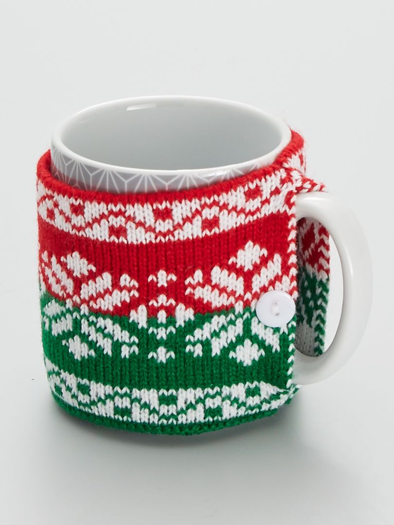 Tricot 'Noël' pour mug - rennes - Kiabi - 4.00€