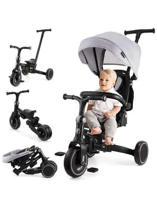 Tricycle Bébé évolutif, Siège pivotant 360°, Vélo Enfant, Draisienne Roues EVA Increvables, Pliable - Kiabi Tricycle Bébé évolutif, Siège pivotant 360°, Vélo Enfant, Draisienne Roues EVA Increvables, Pliable - Kiabi