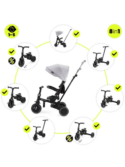 Tricycle Bébé évolutif, Siège pivotant 360°, Vélo Enfant, Draisienne Roues EVA Increvables, Pliable - Kiabi Tricycle Bébé évolutif, Siège pivotant 360°, Vélo Enfant, Draisienne Roues EVA Increvables, Pliable - Kiabi