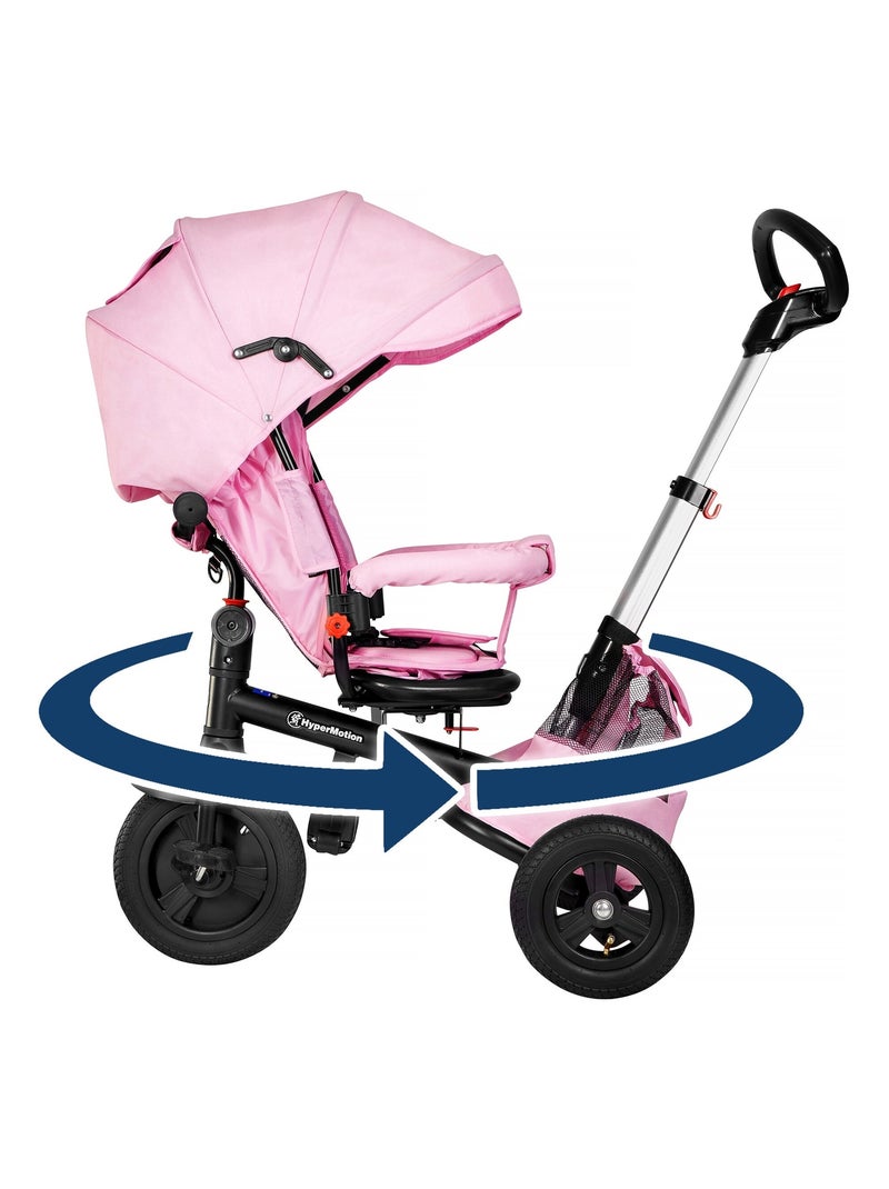 Tricycle Enfant 1-5 ans Max 25 kg, Poussette Habillage Pluie, Roues Pompées, Siège Pivotant, Pliante N/A - Kiabi