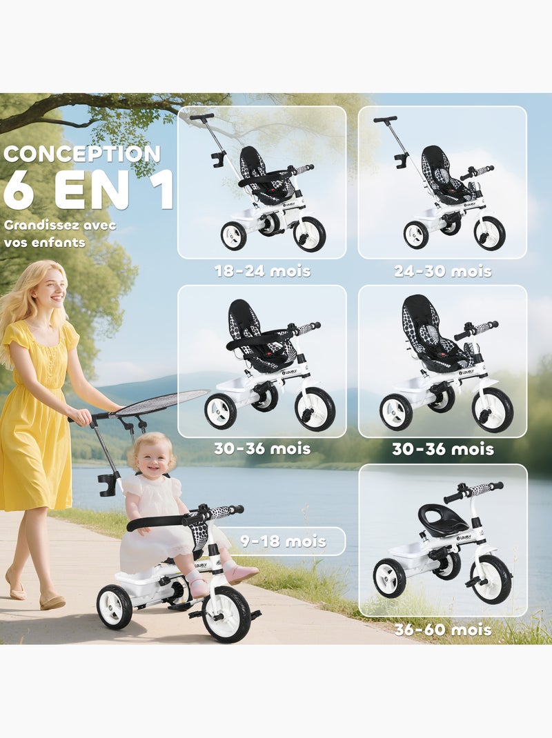 Tricycle enfant évolutif Blanc Blanc - Kiabi