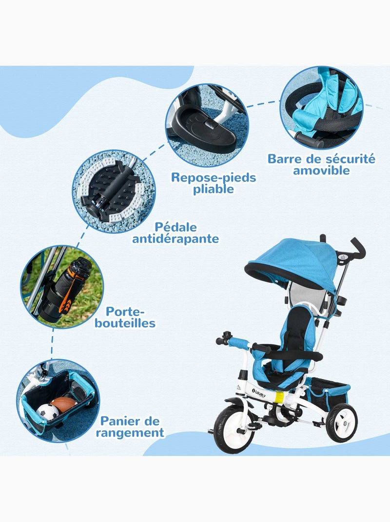 Tricycle enfant évolutif Bleu Bleu - Kiabi