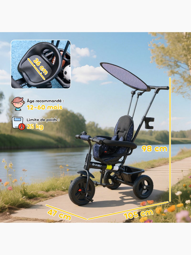 Tricycle enfant évolutif Bleu Bleu - Kiabi