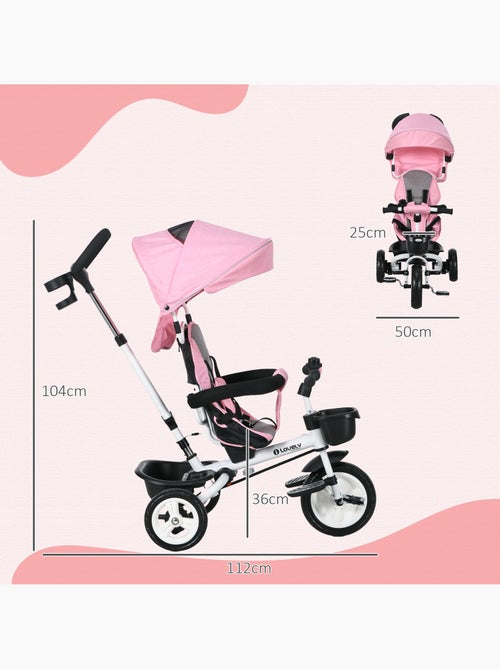 Tricycle enfant évolutif pliable canne télescopique siège réversible - Kiabi Tricycle enfant évolutif pliable canne télescopique siège réversible - Kiabi