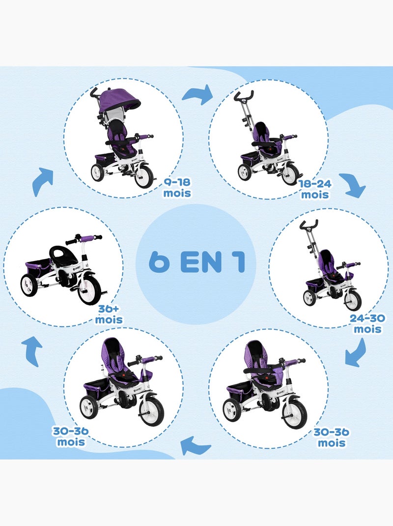Tricycle enfant évolutif Violet - Kiabi